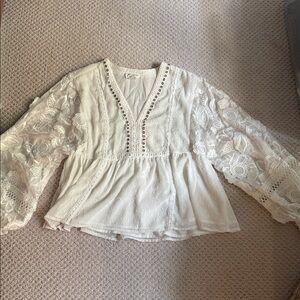 Elegant White Lace Blouse
